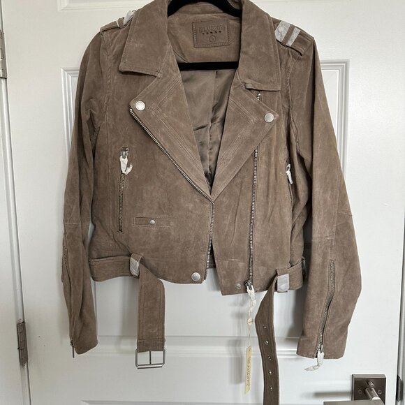 NWT BLANKNYC  Suede Moto Jacket in Sand NWT - Picture 2 of 4
